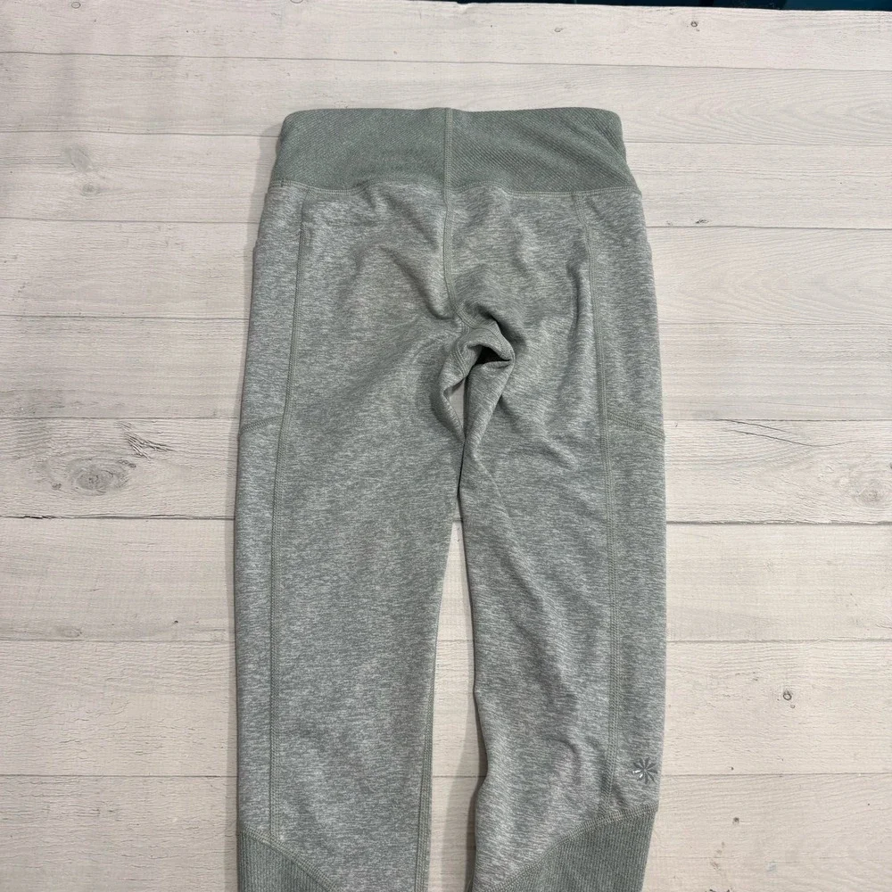 Athleta Girl Snowball SoftLuxe Leggings Heathered Green Athletic girls size 8/10